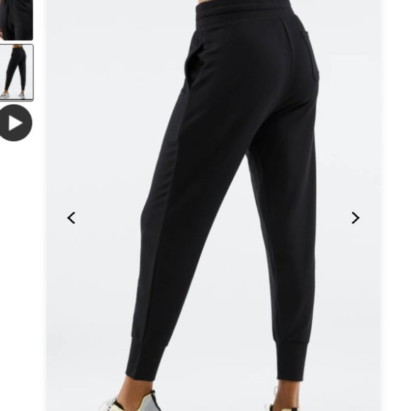 NWT Fabletics Luxe Terry Jogger (Black) - Picture 3 of 5